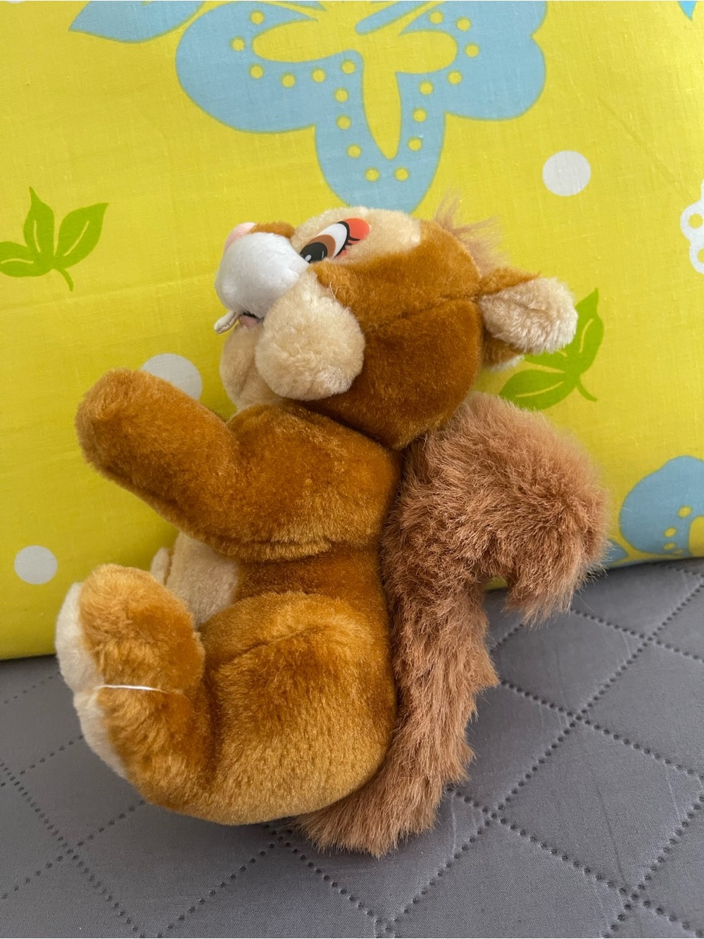 Cute Brown and Cream Chipmunk Plush Toy with Pink Nose - Picture 10 of 10